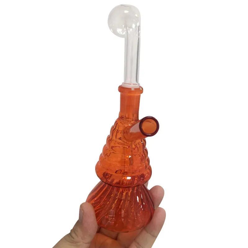 Kolorowa kolba olejowa rura bąbelkowa mini bongs perkologiczne rurki wodne szklane hakah Bubblery recyklingowe przenośne ręce palenie platformy DAB duże rozmiary