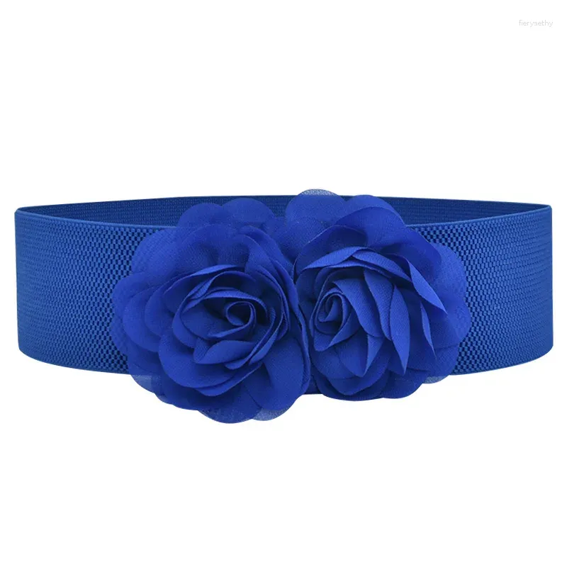 أحزمة Women Belt Belt Design Snow Flower Cover Wide Cover All Match Disperative Big Loze Decoration Performan