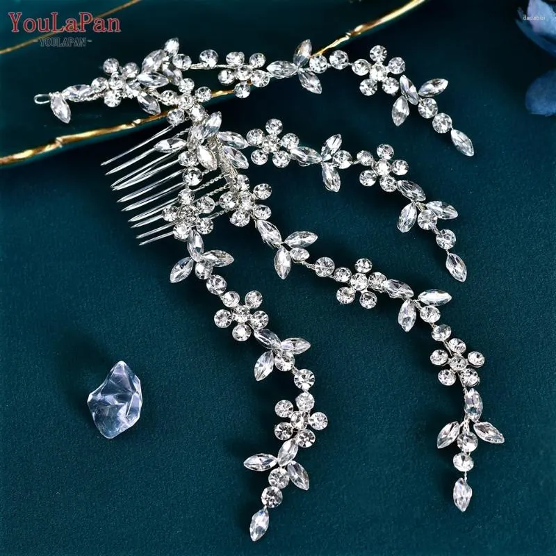 Headpieces Youlapan Bride Rhinestone Hair Comb Wedding Fashion Accessories Bridesmaid Utsökta huvudbonader Kvinnor Huvudband HP568