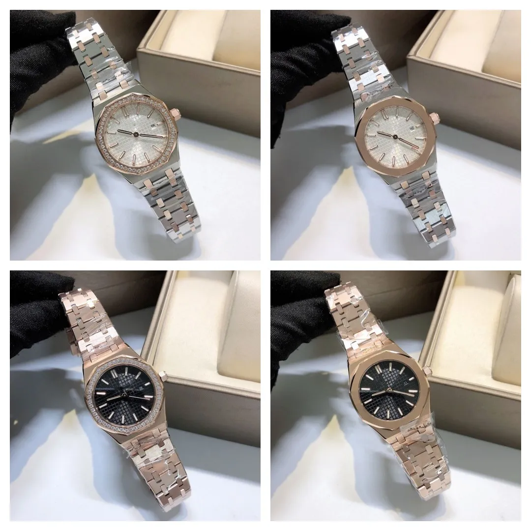 Donne di lusso orologio Diamond orologio All inossidabile in acciaio in acciaio al quarzo Guarda di alta qualità femminile Watch 15400 Sapphire Women Watch Watch Fashion Mens Luxury Watch