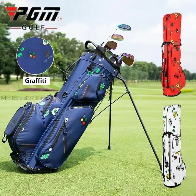 Tassen dames heren trolley golftas print waterdichte golfkarzakken draagbare beugel standaard golfer pakket ultralight big capaciteit pakket