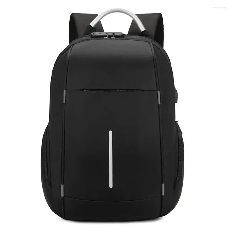 Mochila antirrobo de contraseña Bolsa de computadora Bag Student Schoolbag Multifuncional USB Carga de gran capacidad Negocio
