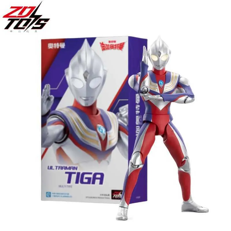 Anime manga zd original ultraman tiga gaia trigger rustning boll kropp z led lätt ultraman action atlas childrens leksak pojkar gåva2404