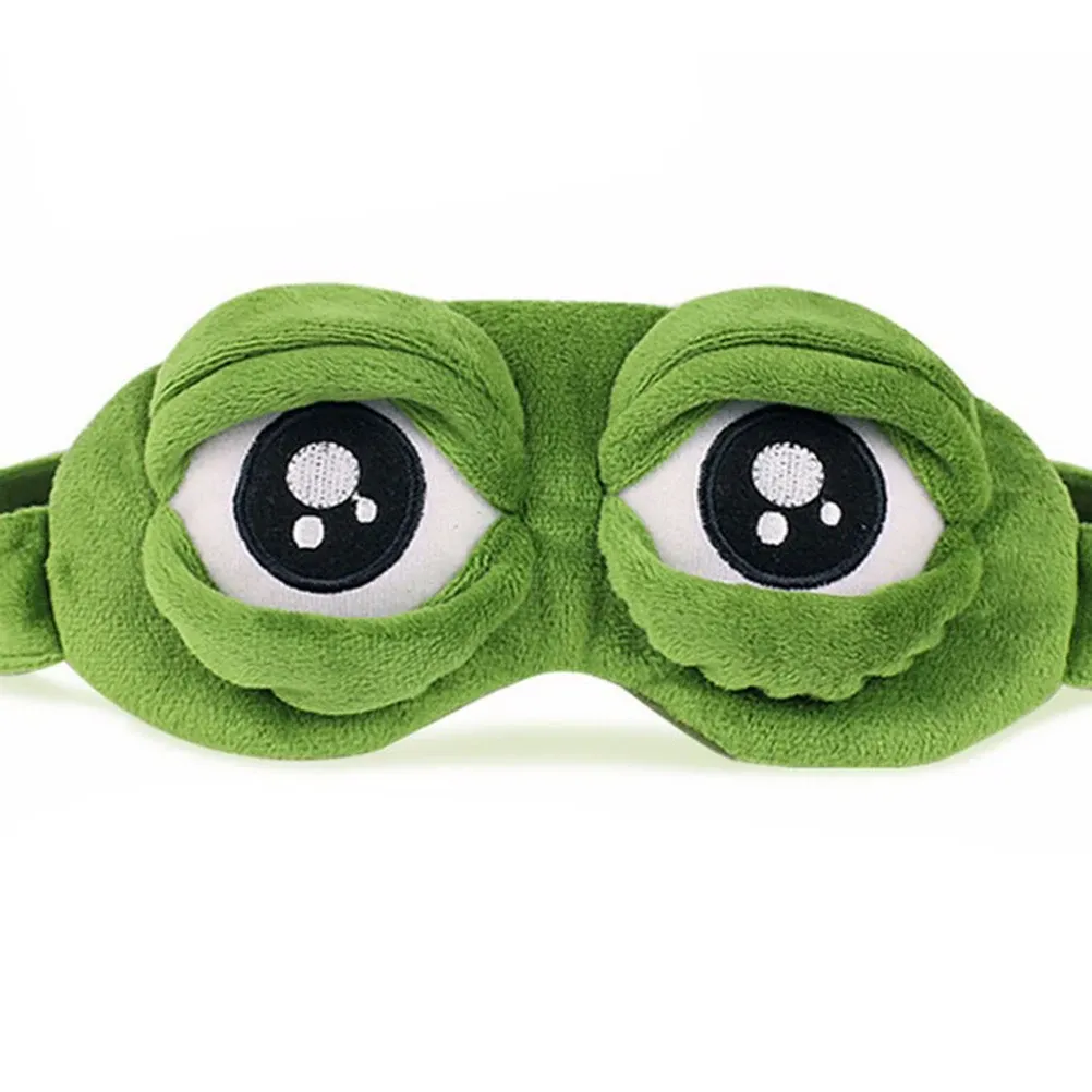 Masker 3D Sad Frog Sleep Mask Natural Sleeping Eyeshade Cover Shade Eye Patch Women Men Soft Portable Blind Ballboy Travel Eyepatch