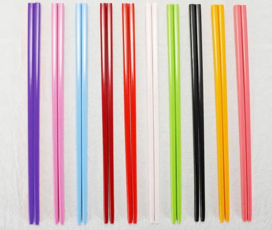 300pairs Färgglada melaminpinnar Kinesiska Chopstick El Restaurang Special Emofriendly Chopstick Kitchen Tableware1812707