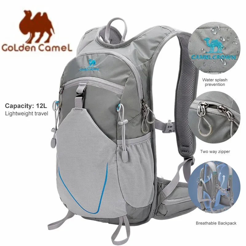 Sacques d'alpinisme Golden Camel 12L Moulonnage Sac à dos de camping imperméables Sac à dos pour hommes Randonnée à vélo 240411