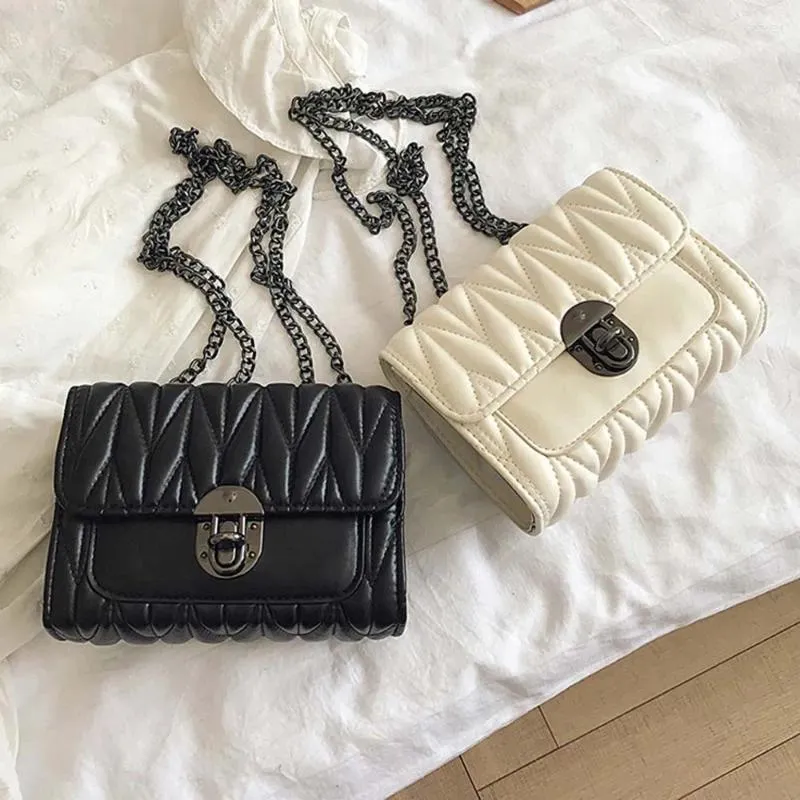 Shoulder Bags 2024 Korean Version Of The Wild One-shoulder Messenger Fashion Rhombus Chain Small Square Bag 31542