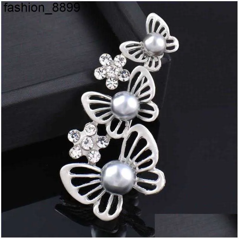 Pins Brooches Leeker Vintage Sier Color Metal Hollow с большой жемчужной женской вечеринками украшения LK7 HKD230807 Drop Delivery Dhkzt