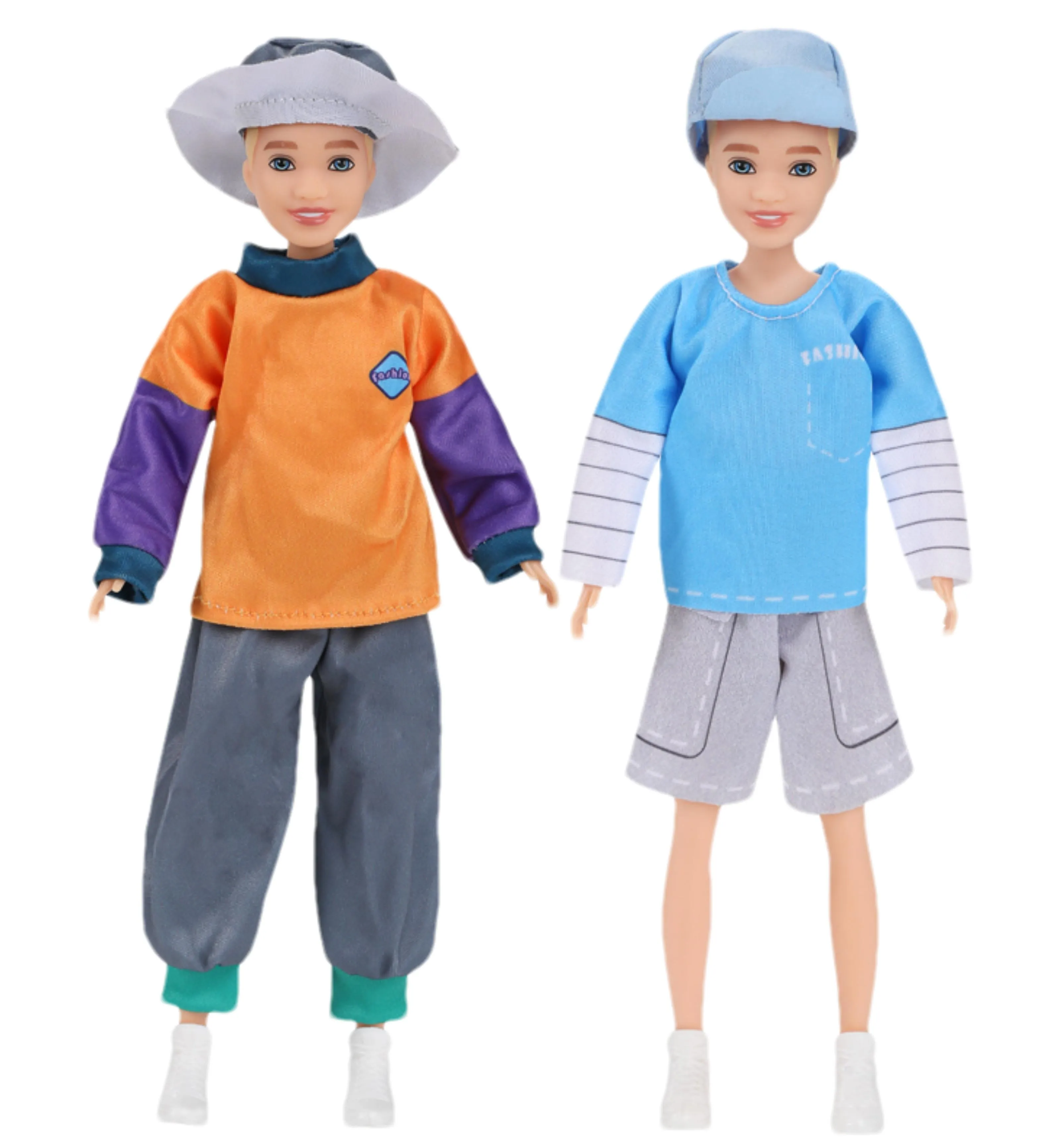 Nieuwe kleding voor American Doll's Set 23 cm herenpop gemengde top en broeken kinderspeelgoed Mini Doll Accessories