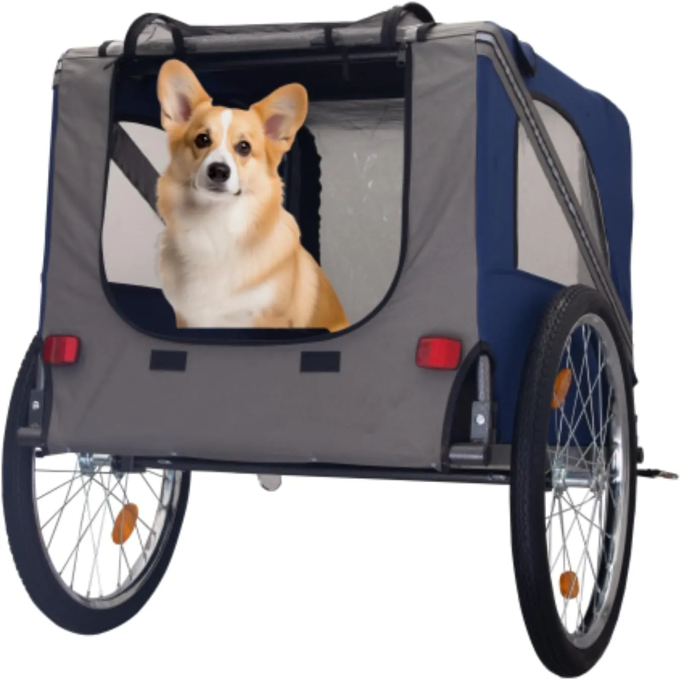 Pet Bike Trailer: Safe Breathable Carrier for Small Medium