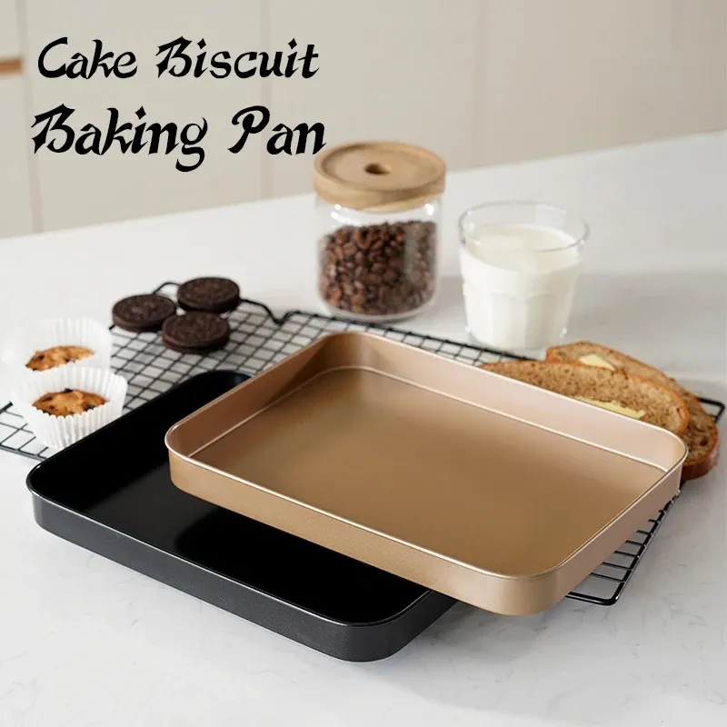 Moules 10 "Gâteau carré non bâton Pan cookie Biscuit pain pizza Pigne de cuisson en carbone en acier de pain à gâteau moule de boulangerie