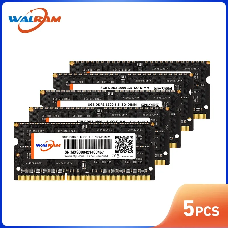 RAMs 5PCS WALRAM Ram DDR3 4GB 8G16GB Laptop Ram 1333MHz 1600MHz 1866MHz Memoria Ram DDR4 2400 2666MHz Notebook Memory For AMD Intel