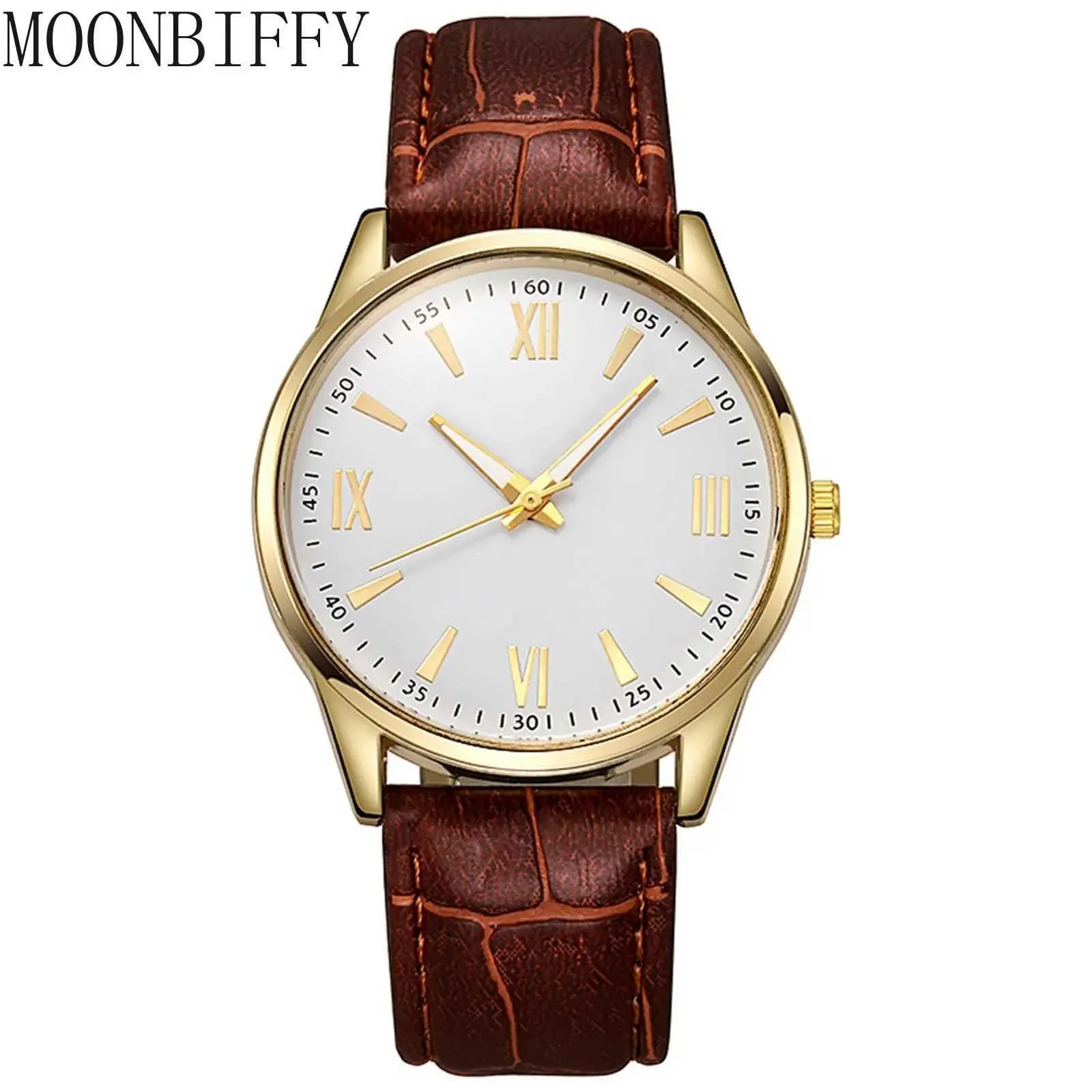 Zegarek męskie luksusowe minimalistyczne skórzane skórzane ultra cienkie paski zegarkowe Busines