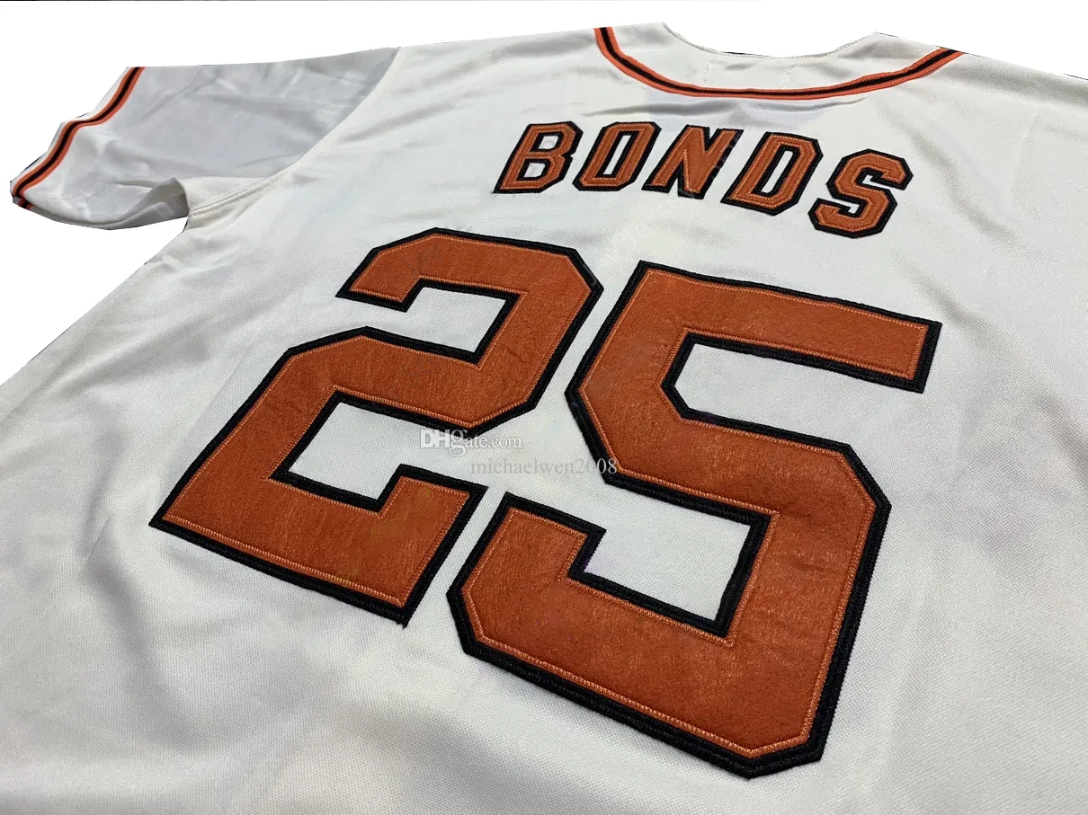 In Stock San Francisco 25 Barry Bonds Cream Throwback From 11,3