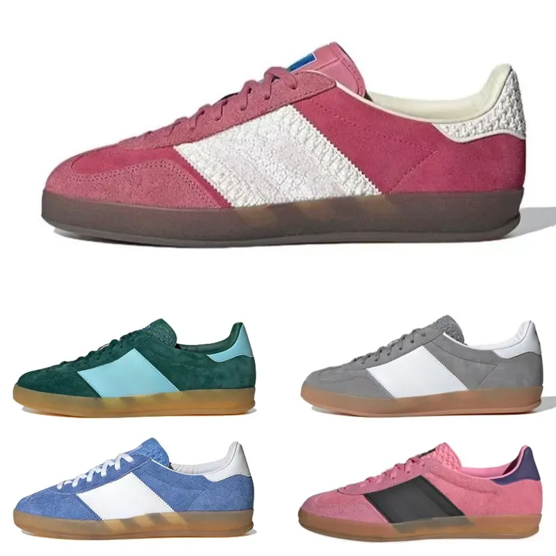 Sneakers sportifs à plat extérieur handball spezial en daim intérieur hommes femmes chaussures rétro décontractées gris rose rose rouge vert gum deigner entraîneurs og chaussures