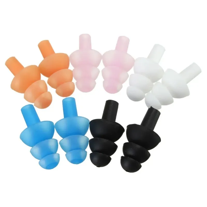 ANPWOO Silicone Waterproof Swimming Ear Plugs Earplugs Ear Protector Noise Reduction Protective Earmuffs