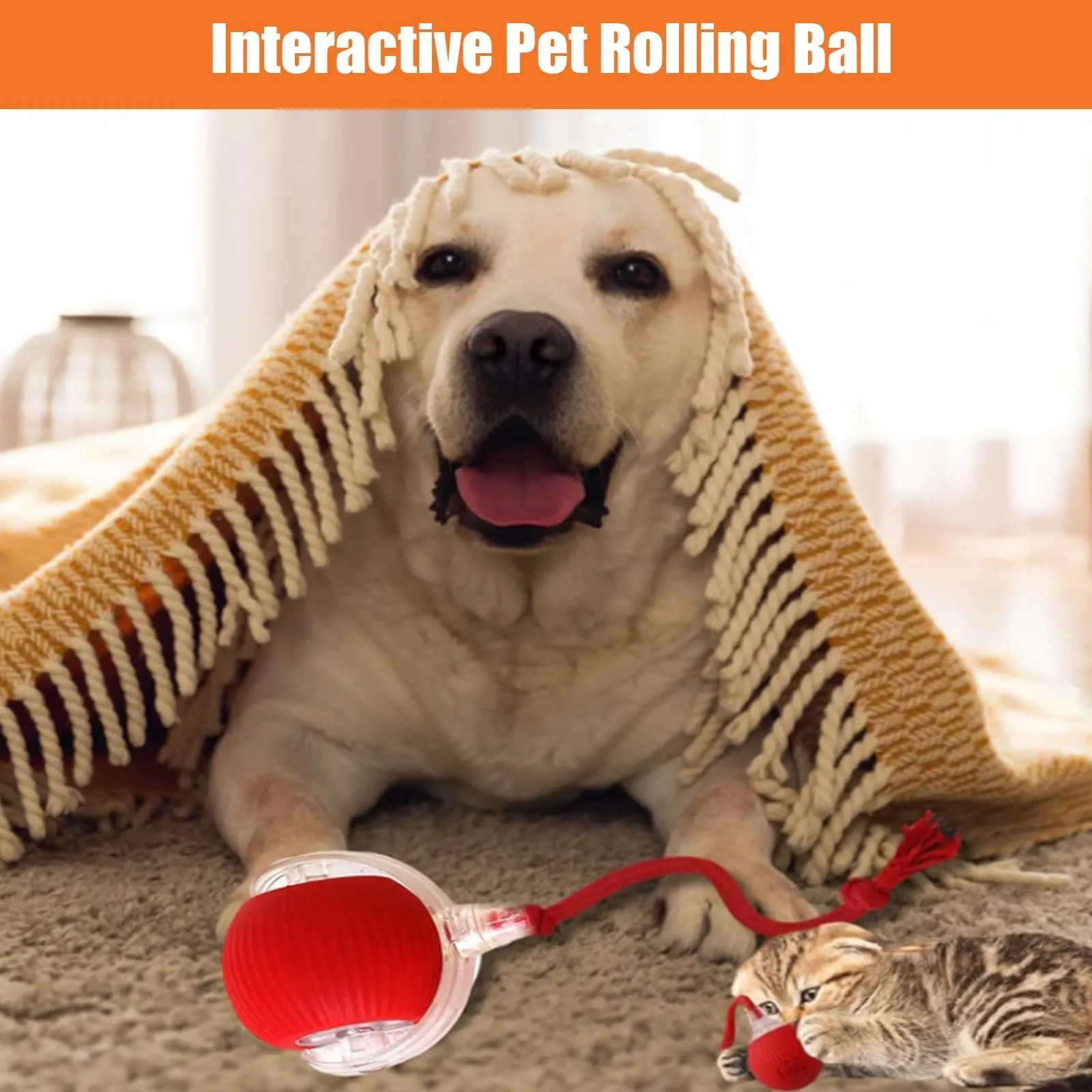 Balle Interactive Pour Chien - Rebondissante Et Vibrante - Rechargeable USB - Pour Chiens Petits Et Moyens