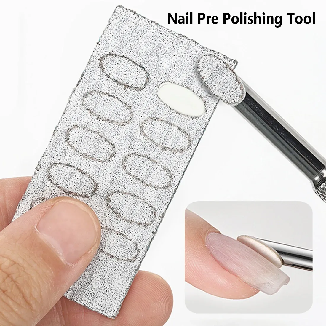 Bits Mini Nail File Buffer 100/180/240 Grit Sandpaper Nail Files SelfAdhesive Sanding Gel Nail Polish Files Nail Cuticle Pusher Tool