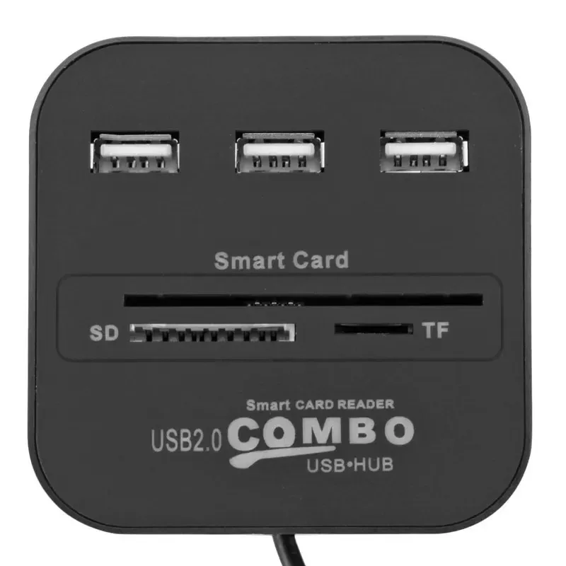 ANPWOO SMART TARK FIDING CARD CARCDNIEATM IC SIMSDTF READER 3 PORT HUB USB 2.0