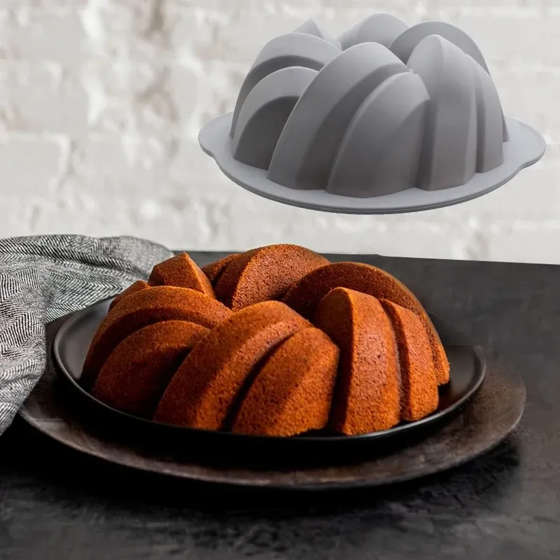 Molds meibum gevlochten bundt pan food grade pond cake mallen siliconen brownie cake mold brood bakgereedschap muffin dessert bakware