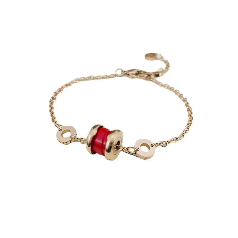 Design de moda Cerâmica Bracelet Bracelets Designer Jewellry Red Black Silver Rise Gold Bracelet Luxe Moissanite Jóias Homens de Partimento Presentes de Casamento