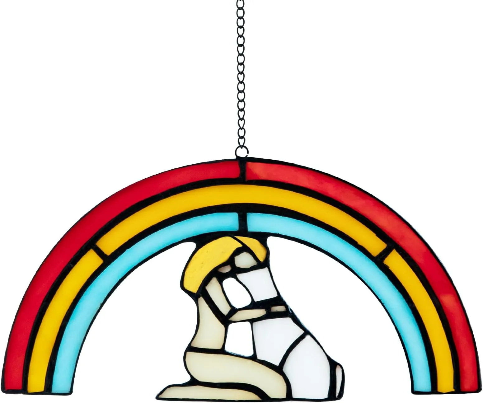 Rainbow Bridge Dog Memorial Suncatcher - Loss of Dog Sympathy Gift ...