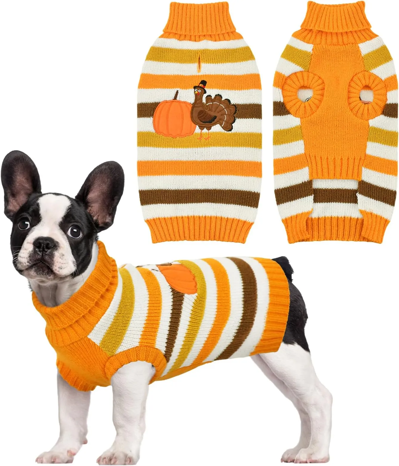 Knitted Sweater Thanksgiving Dog Sweater Thanksgiving Dog Sweater