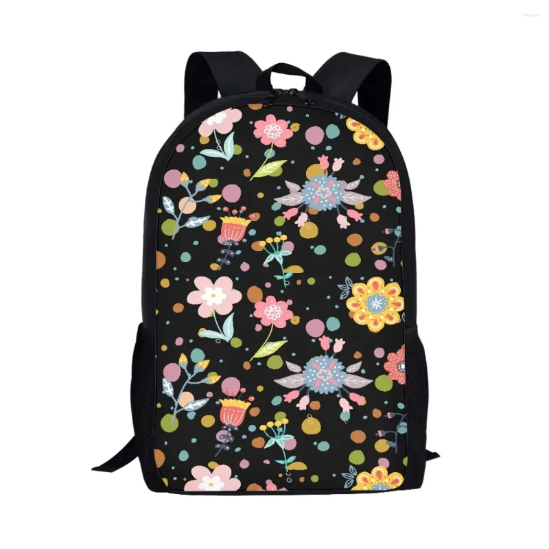 Rugzak schattige bloem dierendruk schoudertassen voor kinderen DIY Design vuil resistent studentenboek Outdoor Print On Demand Backpacks