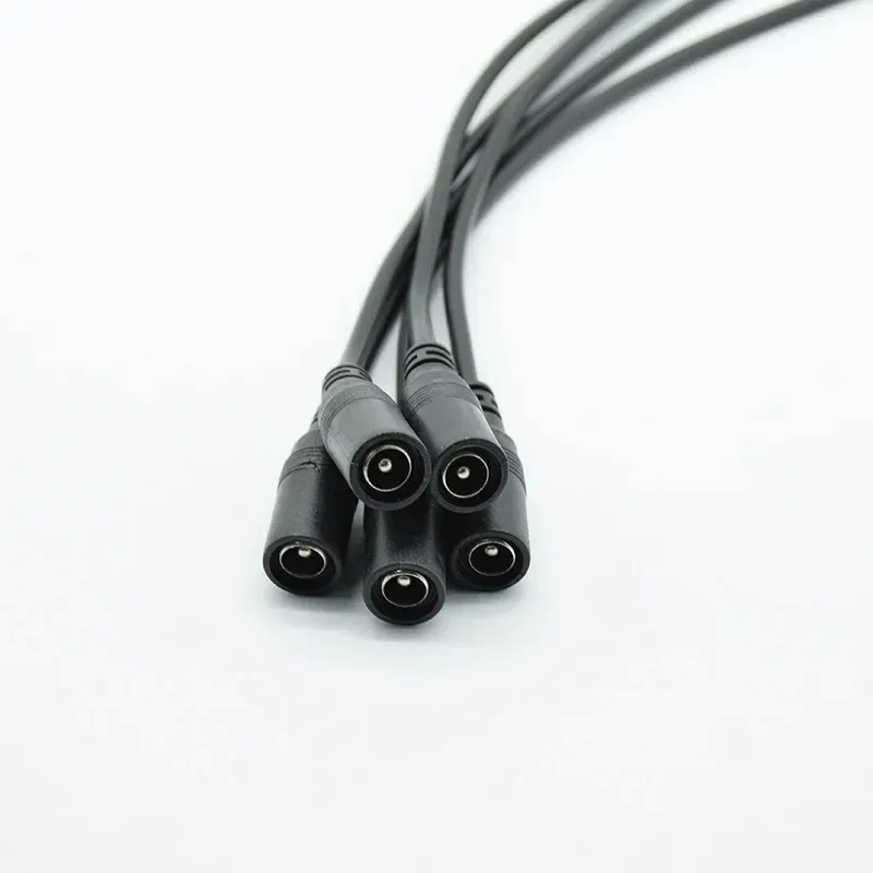 5st 5,5/2,1 mm 5,5x2,1 mm DC Jack Connectors Power Extension Cable 22Awg Kvinnlig DC Plug CCTV -kamera 5050 3528 LED -remsa