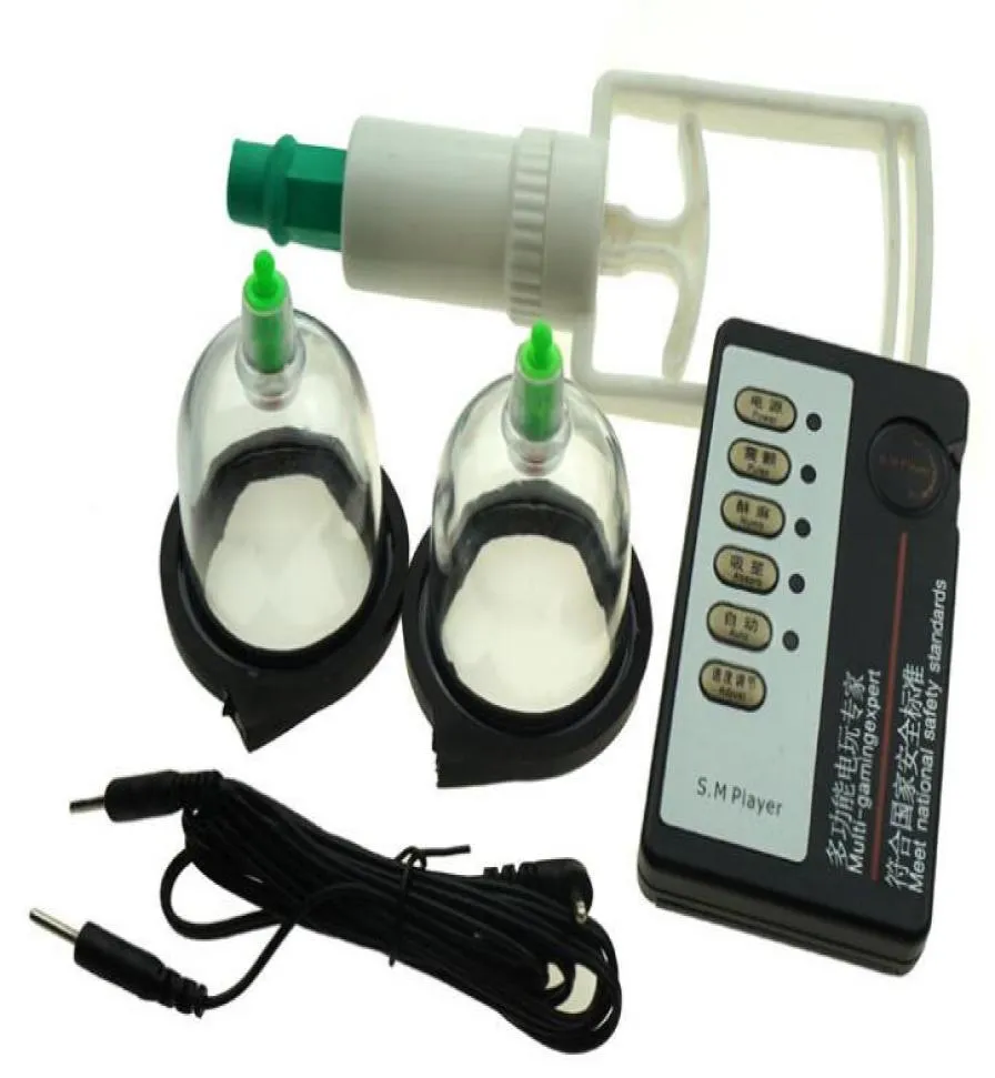 Pompe à vide sous vide de sous-tasse de Nipple Masseur de choc électrique Sucker Sucker Stimulant Stimulateur Pussy Bondage Adult BDSM SEX GAM4995069