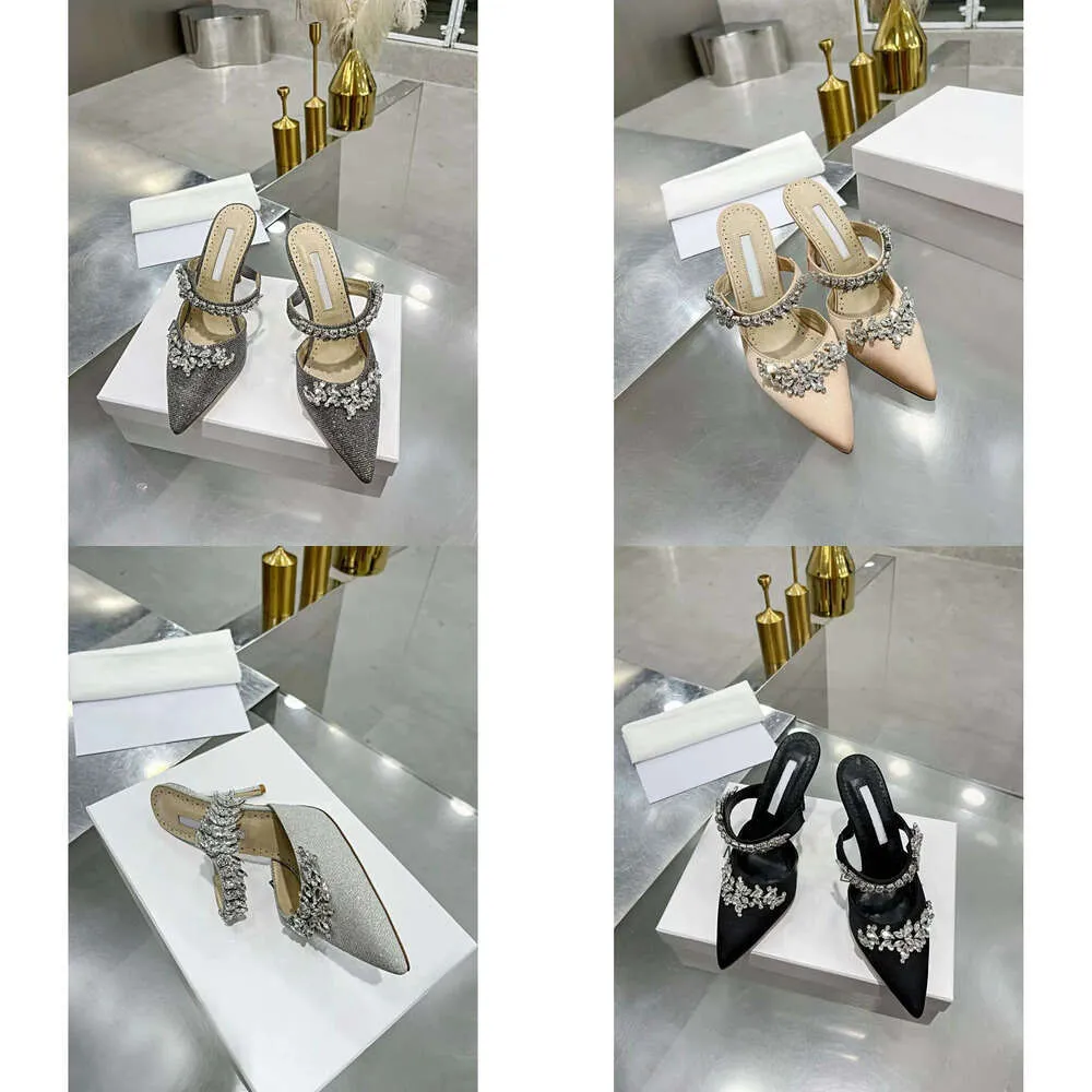 Designer Italian Dress Shoes Pointed High Heels 9cm Snappa Dream Square San Padded Sandals Fashion Slides Women's Wedding dals Original Quality