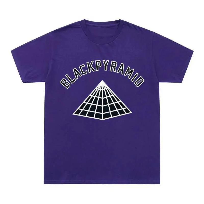 Herren T-Shirts Black Pyramide Marke T-Shirt Männer Frauen Chirs Brown Hip Hop T-Shirts Baumwolle O-Neck Short Sles Streetwear Print Sommer-T-Shop T-Shop J240426
