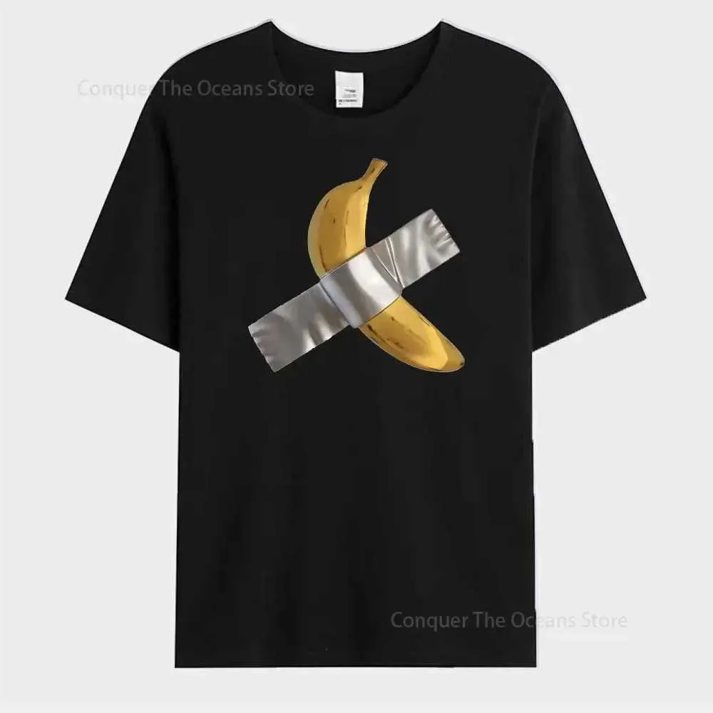 Camisetas masculinas de banana engraçada impressão gráfica vintage masculino algodão casual de gola curta