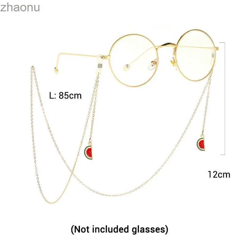 선글라스 낭만적 인 안티 슬립 안경 체인 트렌드 만화 과일 수박 펜던트 로프 선글라스 패션 여성 보석 giftsxw