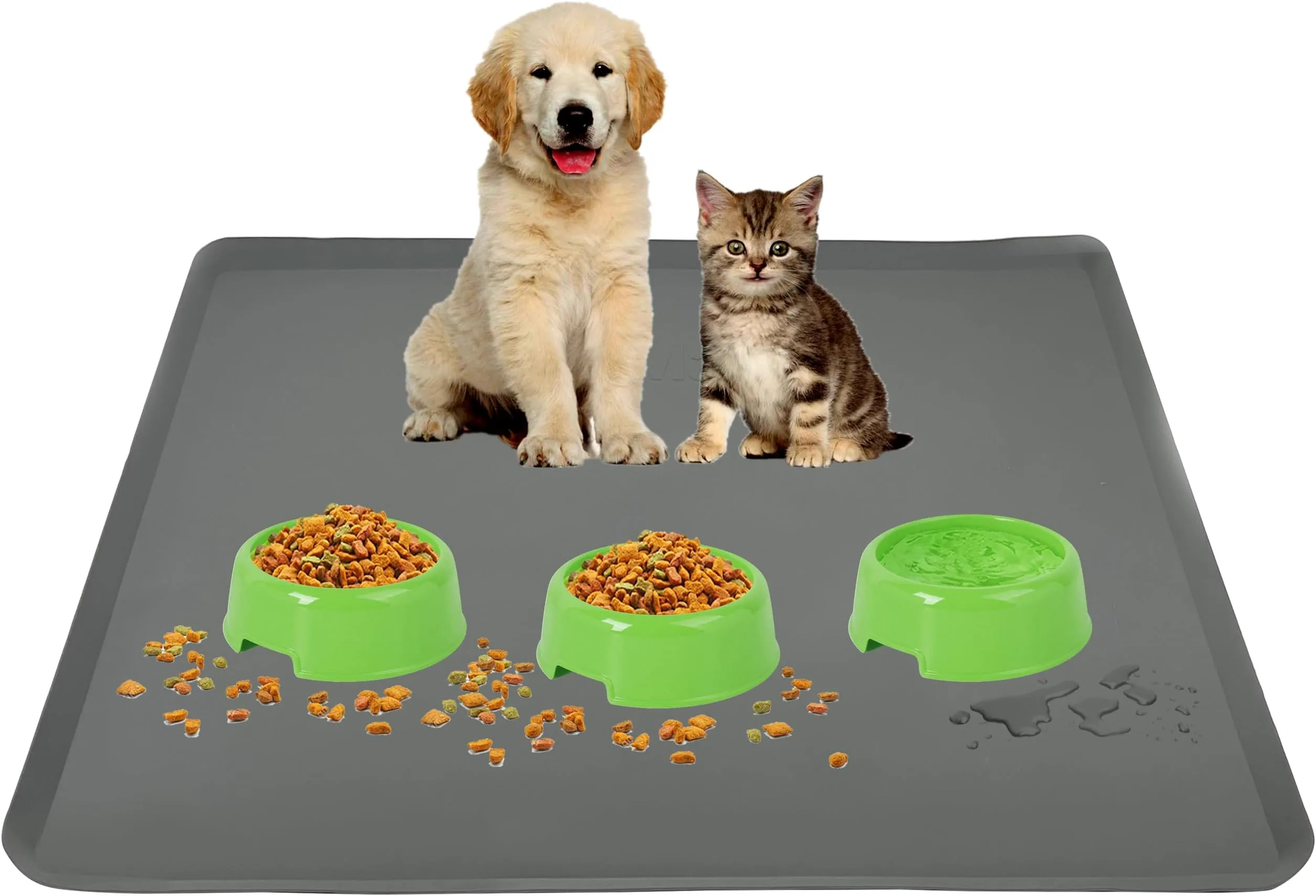 DHgate.com:Silicone Pet Food Mat, Non-Slip Dog &amp; Cat Bowl Mat ...