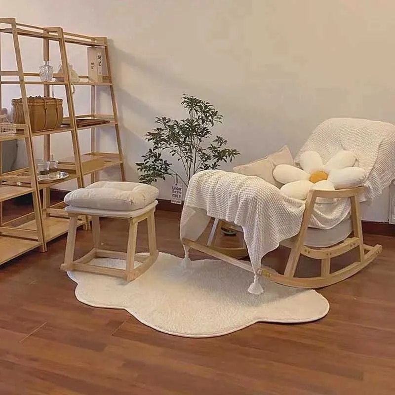 Mattor skandinavisk stil matta söt vit molngolvmatta plysch barn rum sovrum sovrum matta 60*90 cm