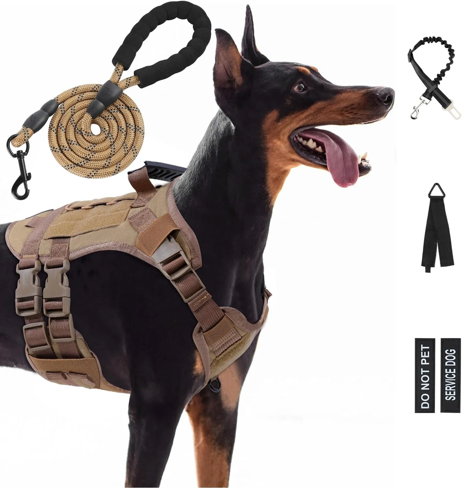 Tactical No Pull Dog Harness for Large Breeds Escape Proof Vest