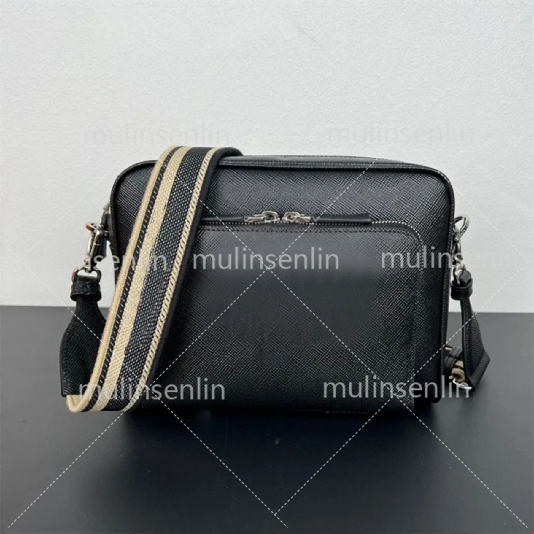 Brique Saffiano Leather Bag Luxury Designer Bag Crossbody Bags Tote Bag Designer Purse ryggsäck axelväskor designer män väska äkta läder 10a kvalitet man män män