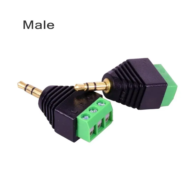 2024 CCTV PHONO PLIG JACK 3 POSTES 3,5 mm mâle / femelle à 3 broches AV VIS AV BALUM ADAPTATE