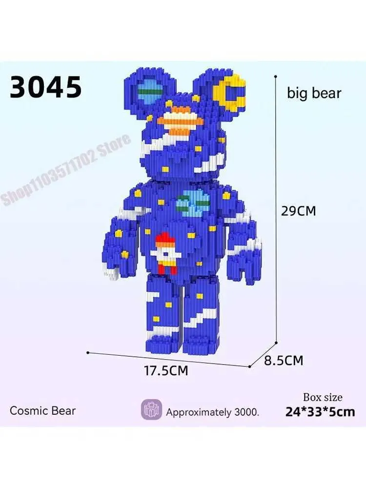 Transformation Toys Robots Mini Diy Childrens Toy Cartoon Love Violent Bear Brick Model met lichtgewicht bouwstenen en miniatuurstenen als kerstcadeau222