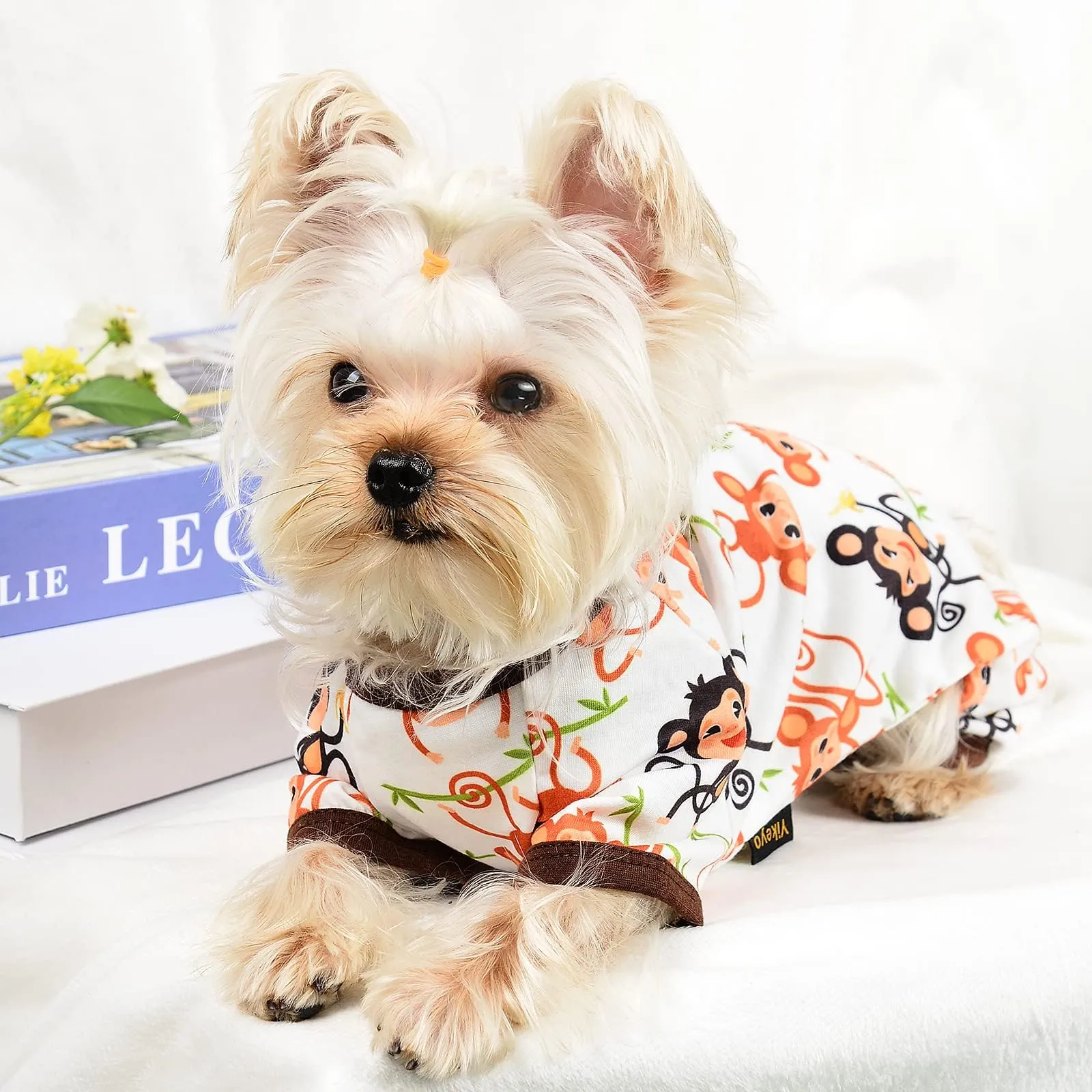 Dog Clothes Yorkie Print Pajamas Small Dog Clothes Dog Clothes For