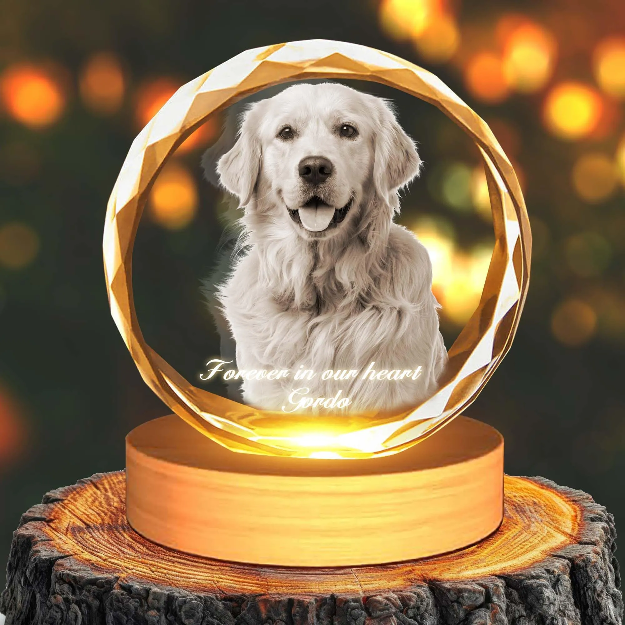 Custom Crystal Pet Photo Memorial Gift - Heartfelt Loss of a Dog Gifts ...
