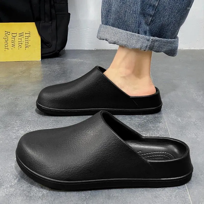 Chaussures décontractées Chef Men Kitchen Slipper Fashion Femmes Malf Eva Sandales Sandales Léger Home Indoor Slippers Maly Toe Cap Slides