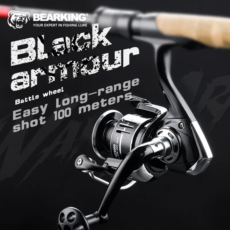 Accessories BEARKING Spinning Fishing Reel 5.2:1 Ultralight Max Drag 15kg 10005000 Fishing Coil Shallow Spool Pike and Bass Accessories