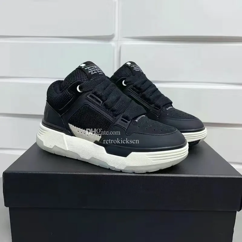 Luxurys MA-1 Scarpe Schelet Bones Casualmente Skel Skel Top Top High- Uomini da Basket Basketball Sneaker Black White Leather Shoes