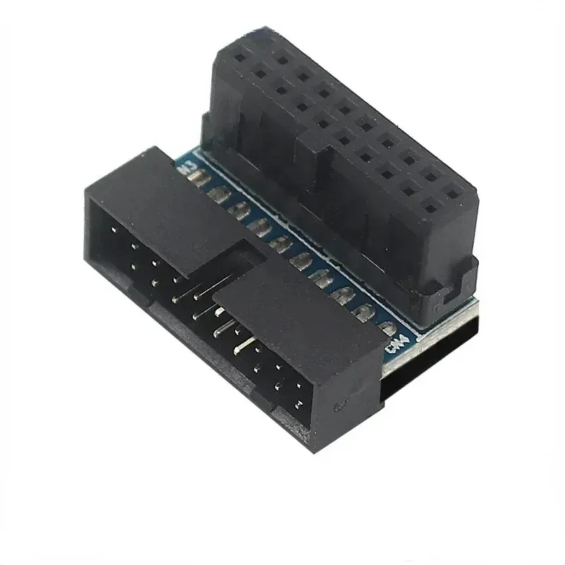 USB 3.0 19 pin 20pin da maschio a femmina Adattatore di estensione su 90 gradi angolati per gli adattatori hardware della scheda madre
