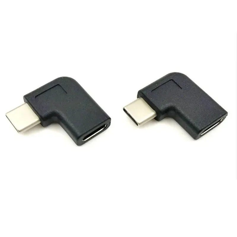 90 graders högervinkel USB 3.1 Typ C Man till kvinnlig omvandlare USB-C-adapter för Samsung Huawei Smarttelefon Portable Connector