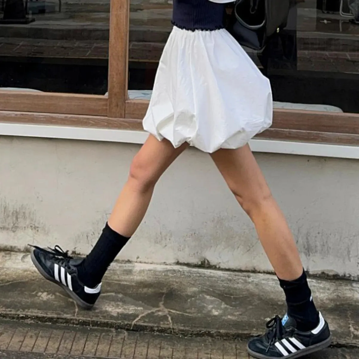 Korean Fashion White Mini jupe femme Spring Summer Streetwear Simple High Waist A-Line Faldas Vintage Casual Short Jirts 240419