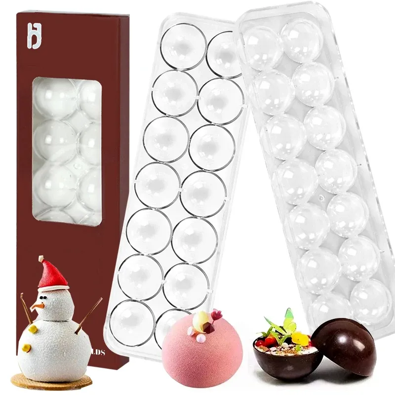 Moulds Half Ball Sphere Chocolate Mold 3D Chocolate Cake Baking Mold For Wedding Birthday Party Decor Ice Cubes Mould Kitchen Bakeware