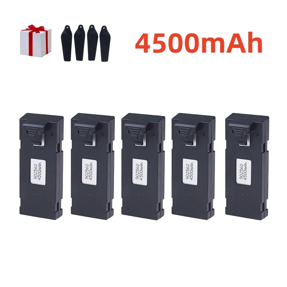 Accessoires 3.7V 4500mAh RC Drone Battery Accessoire pour E88 E88PRO LSE525 E525 Pro Mini UAV Drone Batterie RC PARTIE 1/2/3/5 / 10PCS